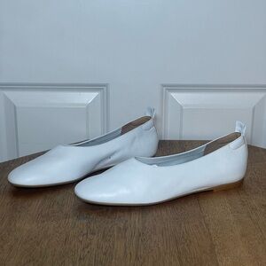 Everlane Day Glove Ballet Flats in White Italian leather New Size 9.5